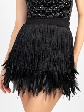 Fringe Mini Skirt